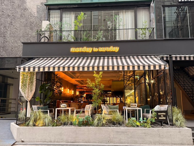 Monday to Sunday interior or signature dish