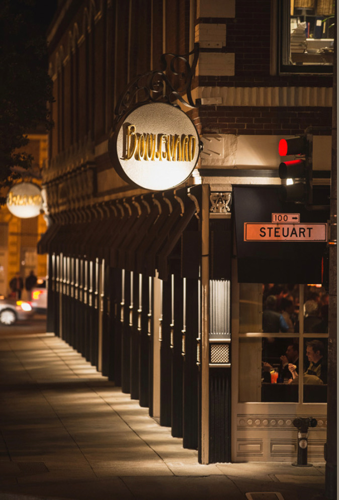 Boulevard interior or signature dish